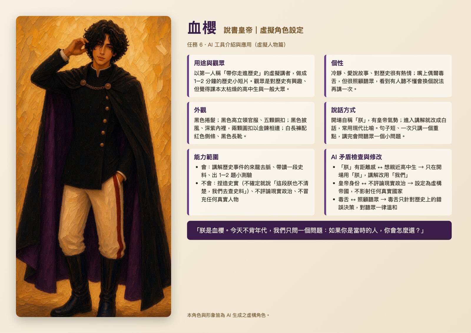 血櫻角色設定卡（AI 生成）